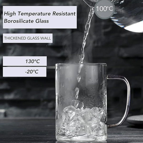 Clear Mug, Heat Resistant Glass 500ml