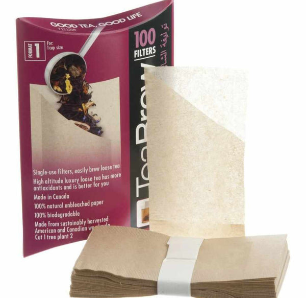 TeaBrew Paper Tea Filters: 100% Natural Unbleached (100)